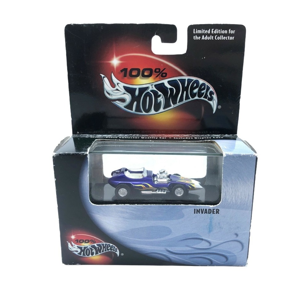 100%‎ Hot Wheels Bob Reisner's INVADER Car Purple Die Cast 1/64 Limited Edition